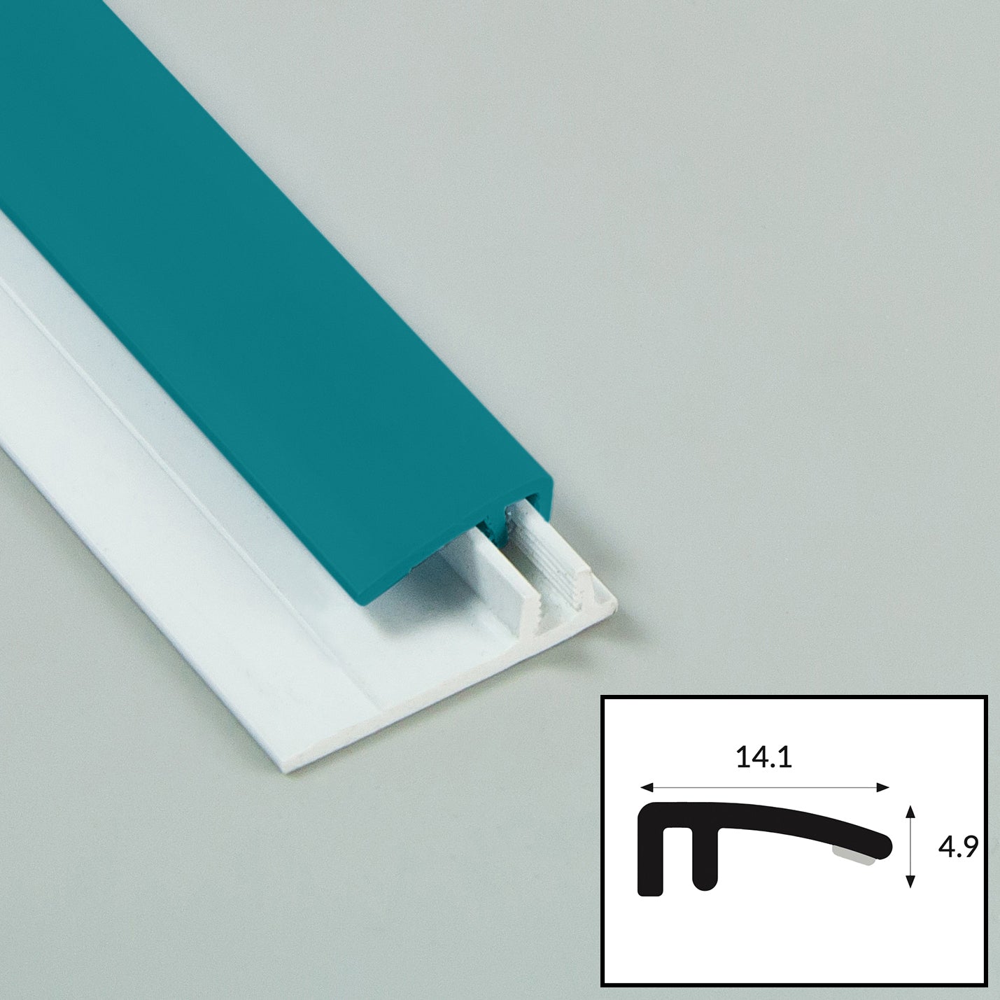 Aqua PVC 2-Part Capping Profile with Satin Finish