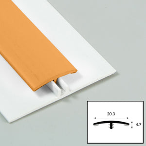 Apricot PVC 2-Part Capping Profile with Satin Finish