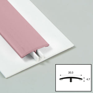 Blossom (Pink) PVC 2-Part Capping Profile with Satin Finish