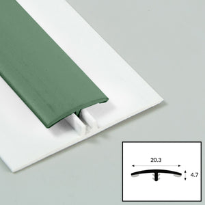 Forest (Green) PVC 2-Part Capping Profile with Satin Finish