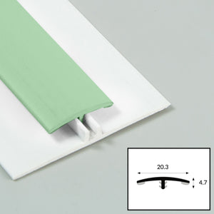 Kiwi (Green) PVC 2-Part Capping Profile with Satin Finish