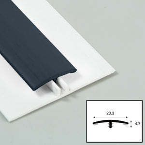 Night (Anthracite) PVC 2-Part Capping Profile with Satin Finish