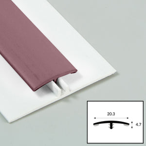 Rosewood (Dusty rose) PVC 2-Part Capping Profile with Satin Finish