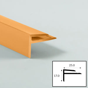 Apricot PVC External Corner Profile with Satin Finish