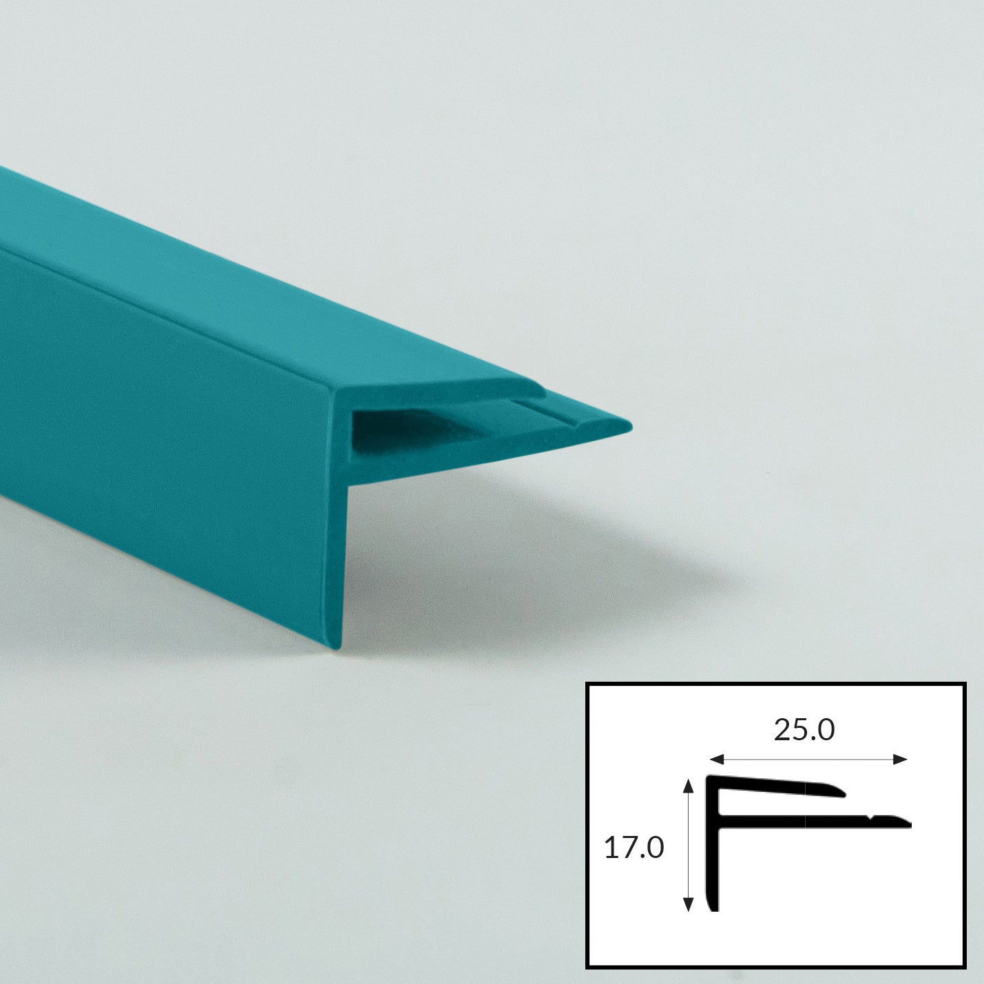 Aqua PVC External Corner Profile with Satin Finish