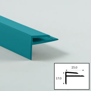 Aqua PVC External Corner Profile with Satin Finish