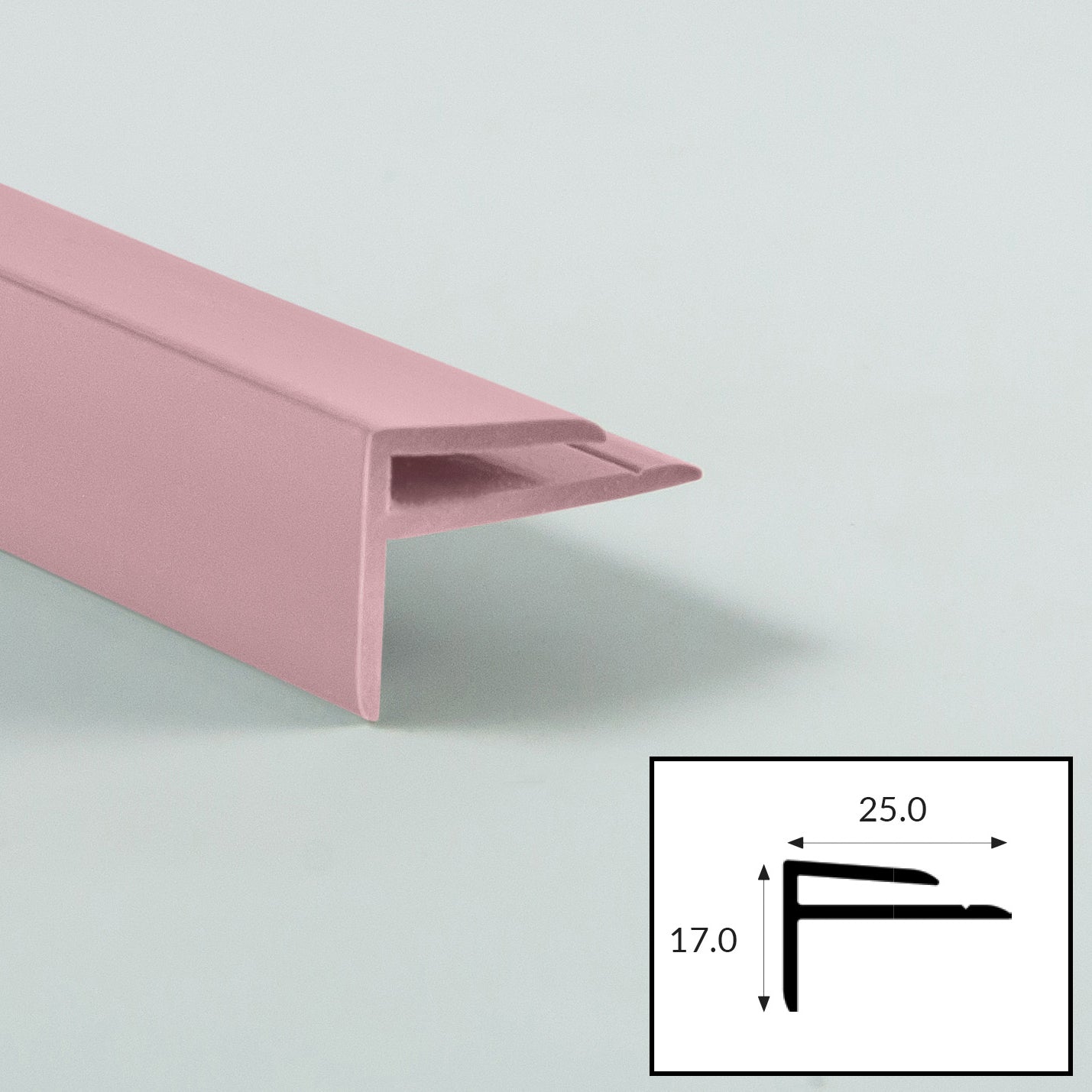 Blossom (Pink) PVC External Corner Profile with Satin Finish