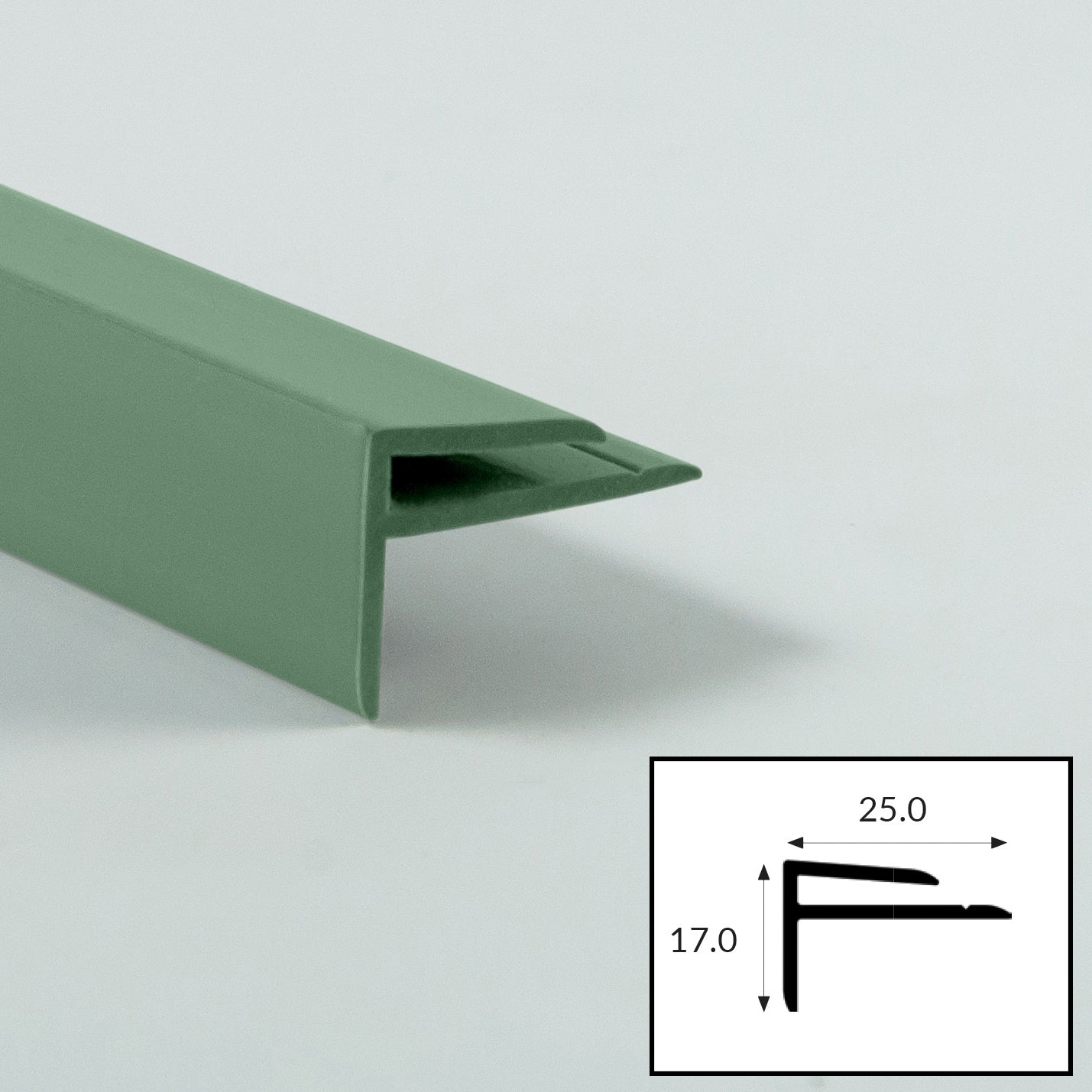 Forest (Green) PVC External Corner Profile with Satin Finish
