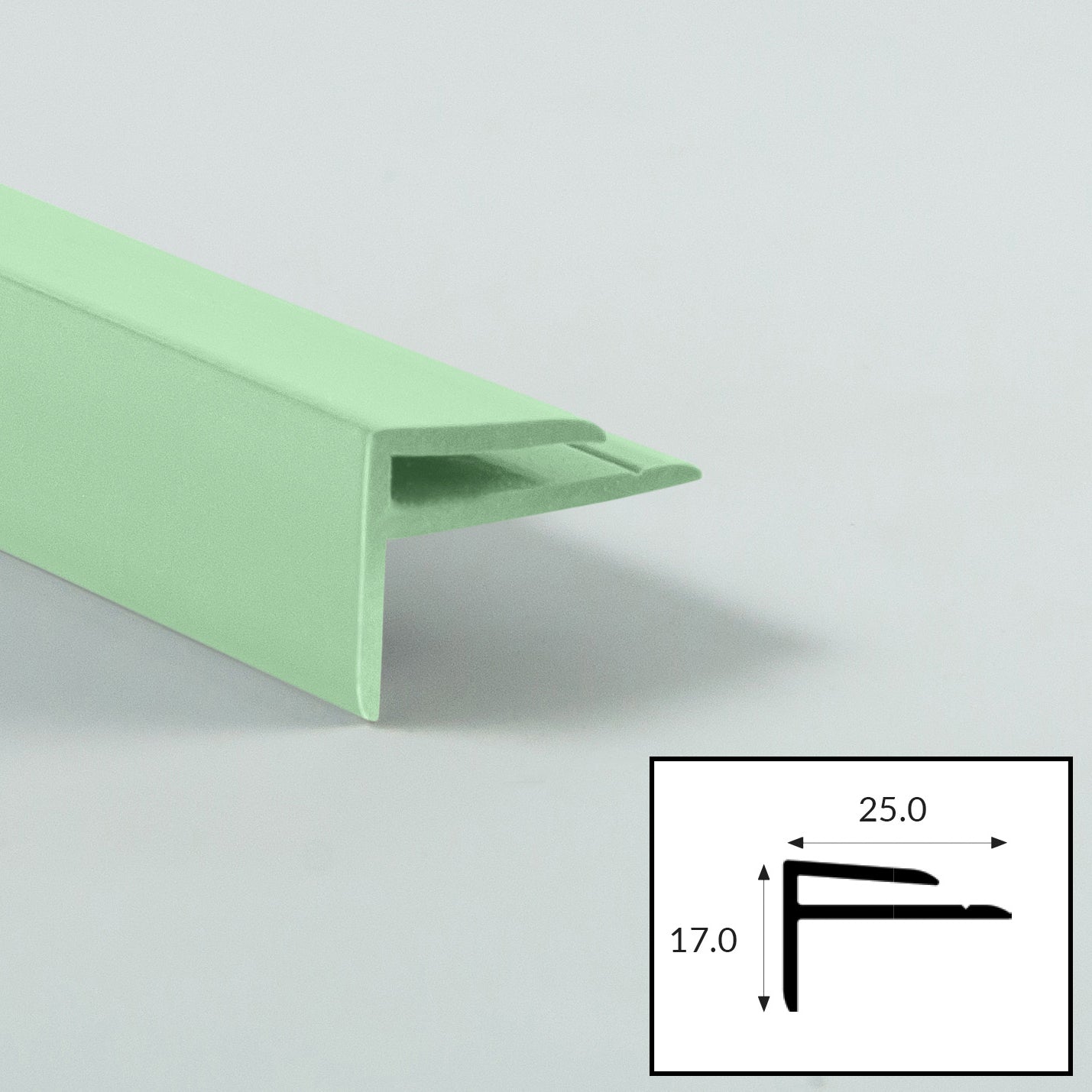 Kiwi (Green) PVC External Corner Profile with Satin Finish