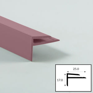 Rosewood (Dusty rose) PVC External Corner Profile with Satin Finish