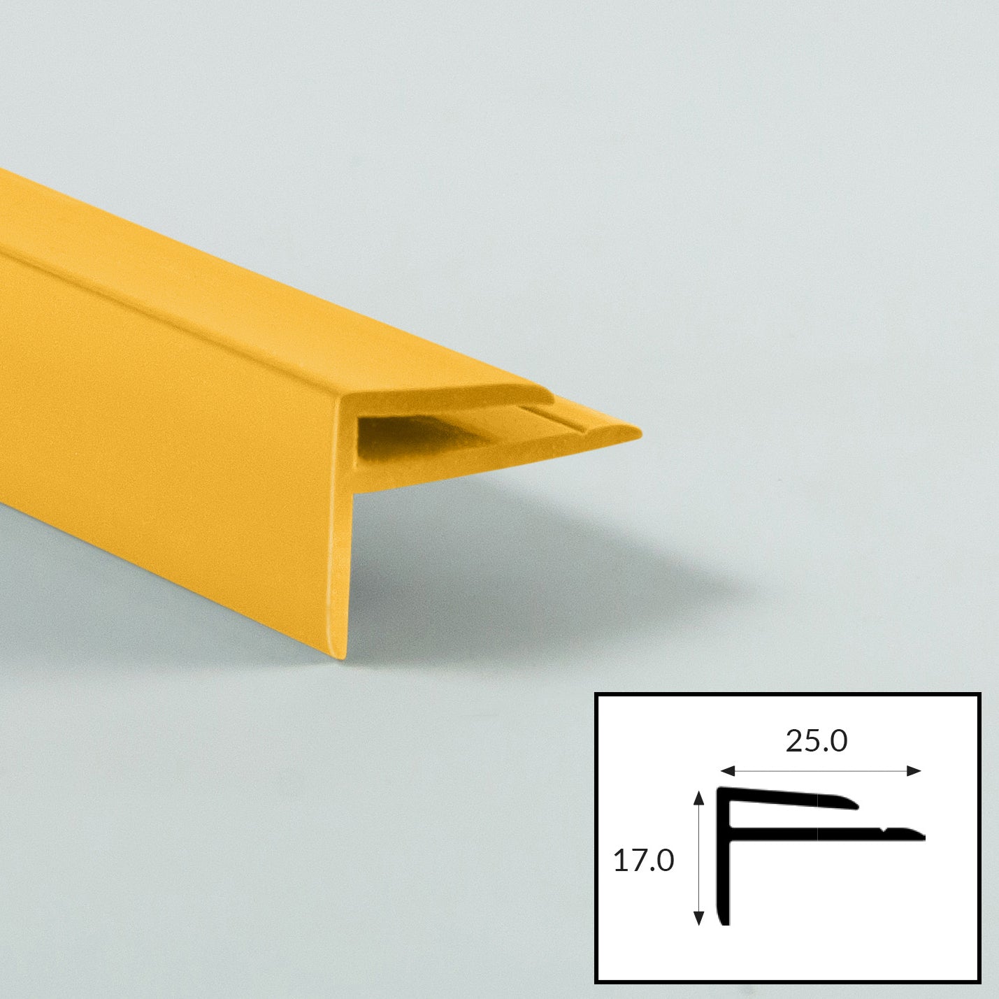 Sunflower (Yellow) PVC External Corner Profile with Satin Finish