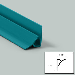 Aqua PVC Internal Corner Profile with Satin Finish