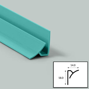 Atlantic (Turquoise) PVC Internal Corner Profile with Satin Finish