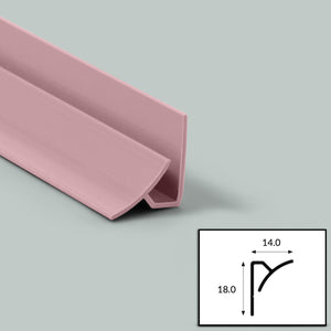 Blossom (Pink) PVC Internal Corner Profile with Satin Finish