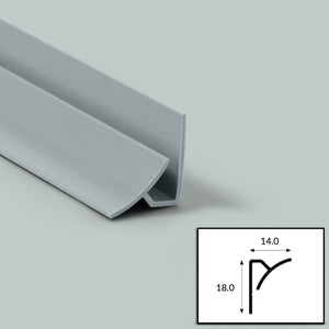 Dove (Grey) PVC Internal Corner Profile with Satin Finish