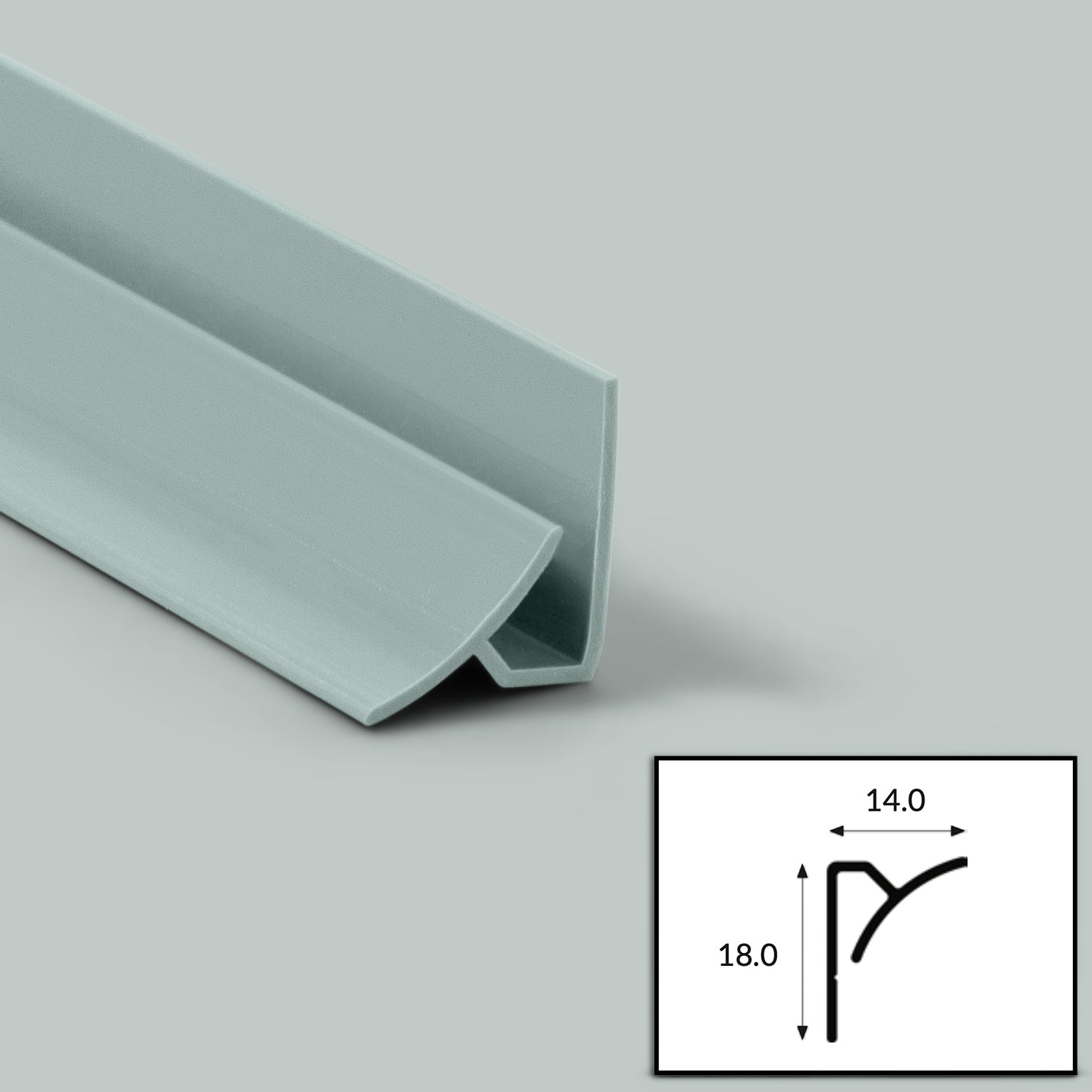 Olive (Sage green) PVC Internal Corner Profile with Satin Finish
