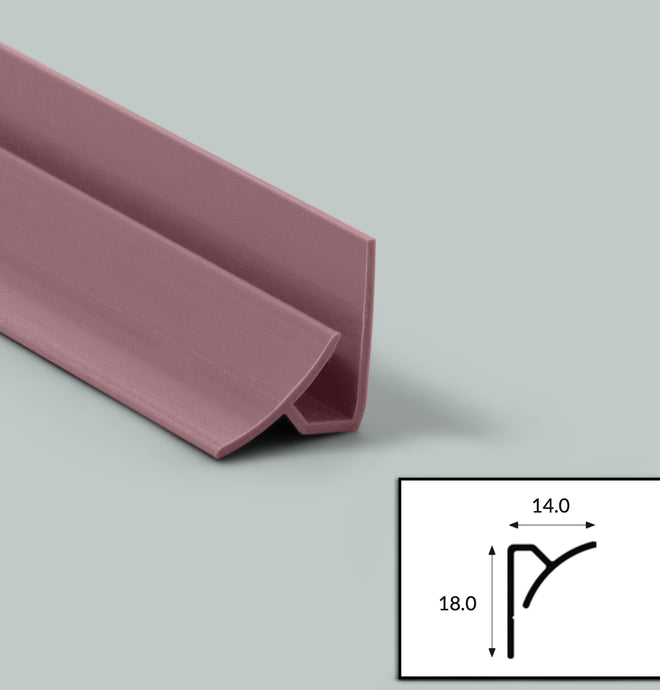 Pink Plastic Cladding Rosewood (Deep Rose Pink, Satin Finish) Hygienic PVC Cladding Sheet ...
