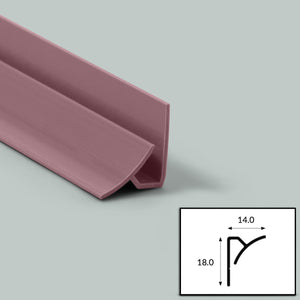 Rosewood (Dusty rose) PVC Internal Corner Profile with Satin Finish