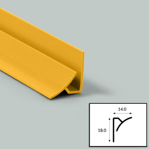 Sunflower (Yellow) PVC Internal Corner Profile with Satin Finish