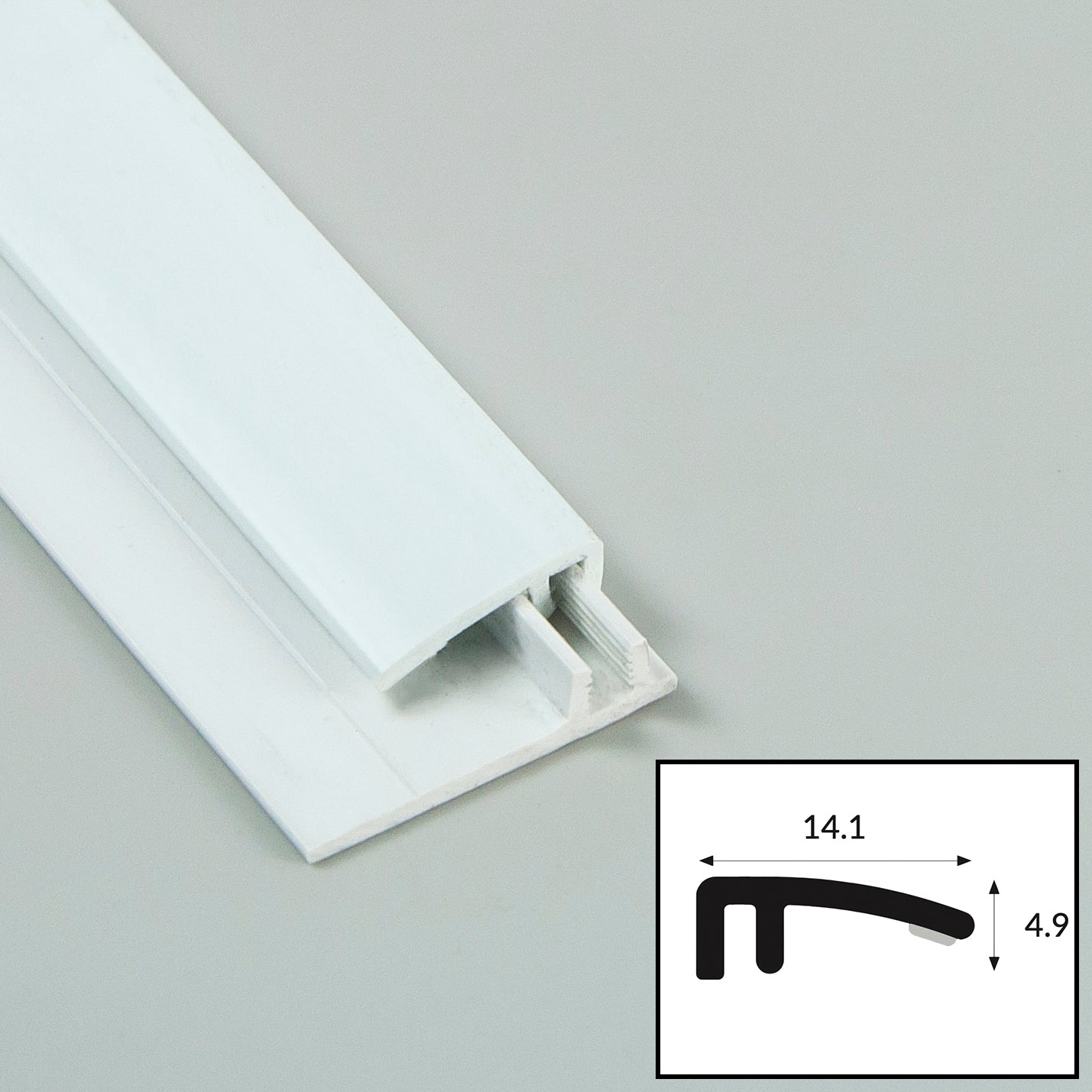 Duck (Egg blue) PVC 2-Part Capping Profile with Satin Finish