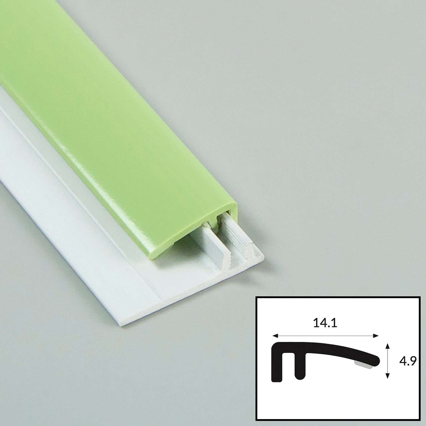 Grape PVC 2-Part Capping Profile with Satin Finish
