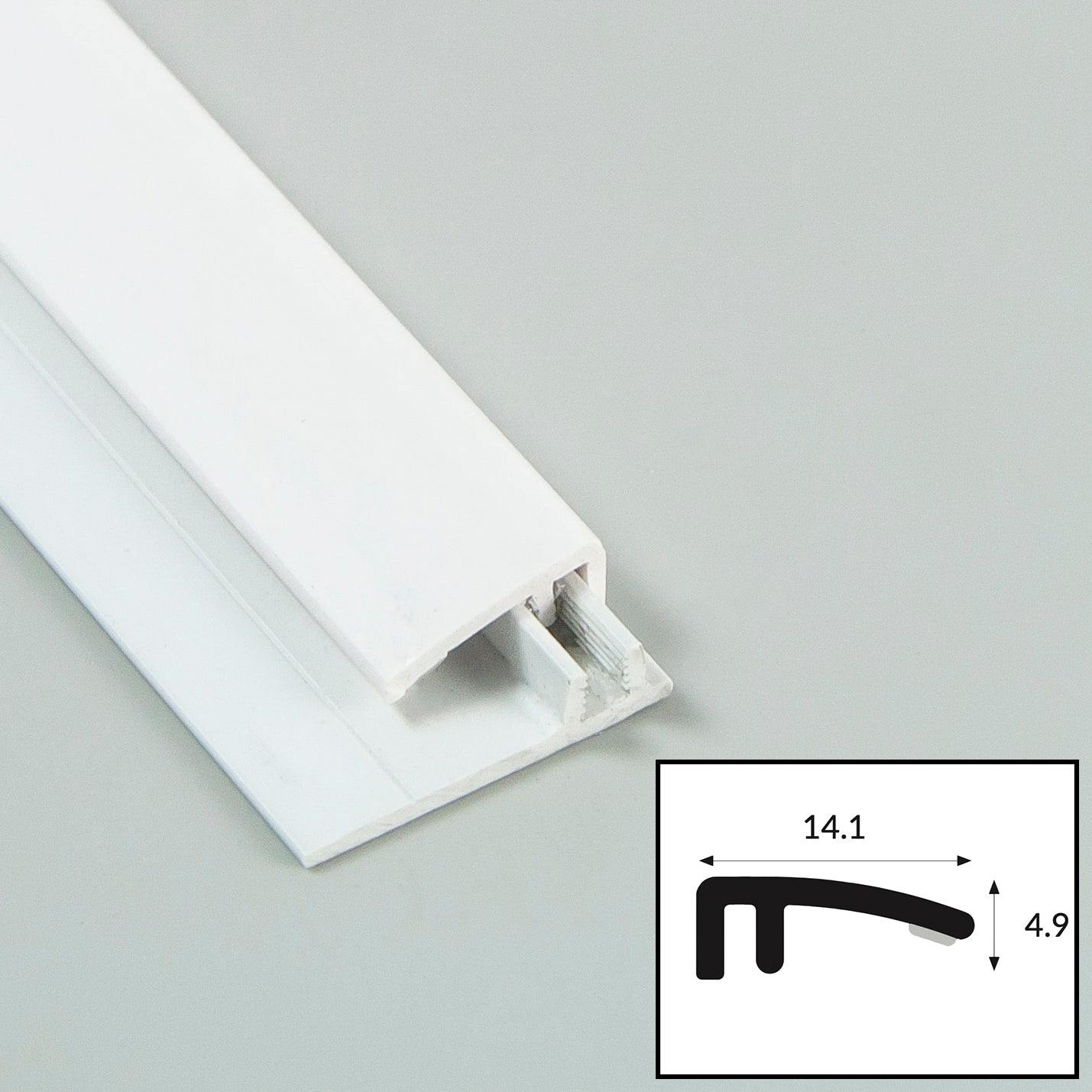 Linen PVC 2-Part Capping Profile with Satin Finish