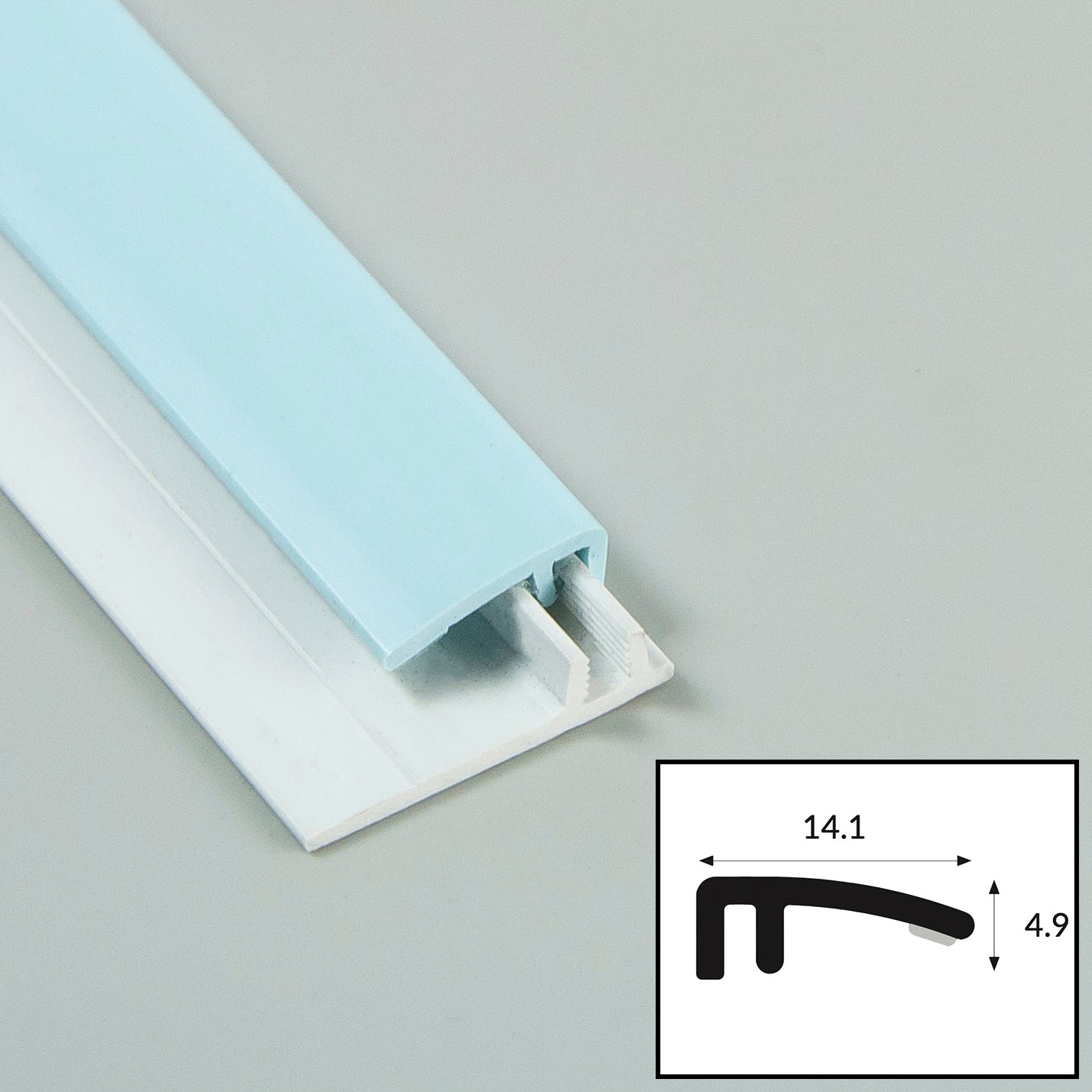 Mint PVC 2-Part Capping Profile with Satin Finish