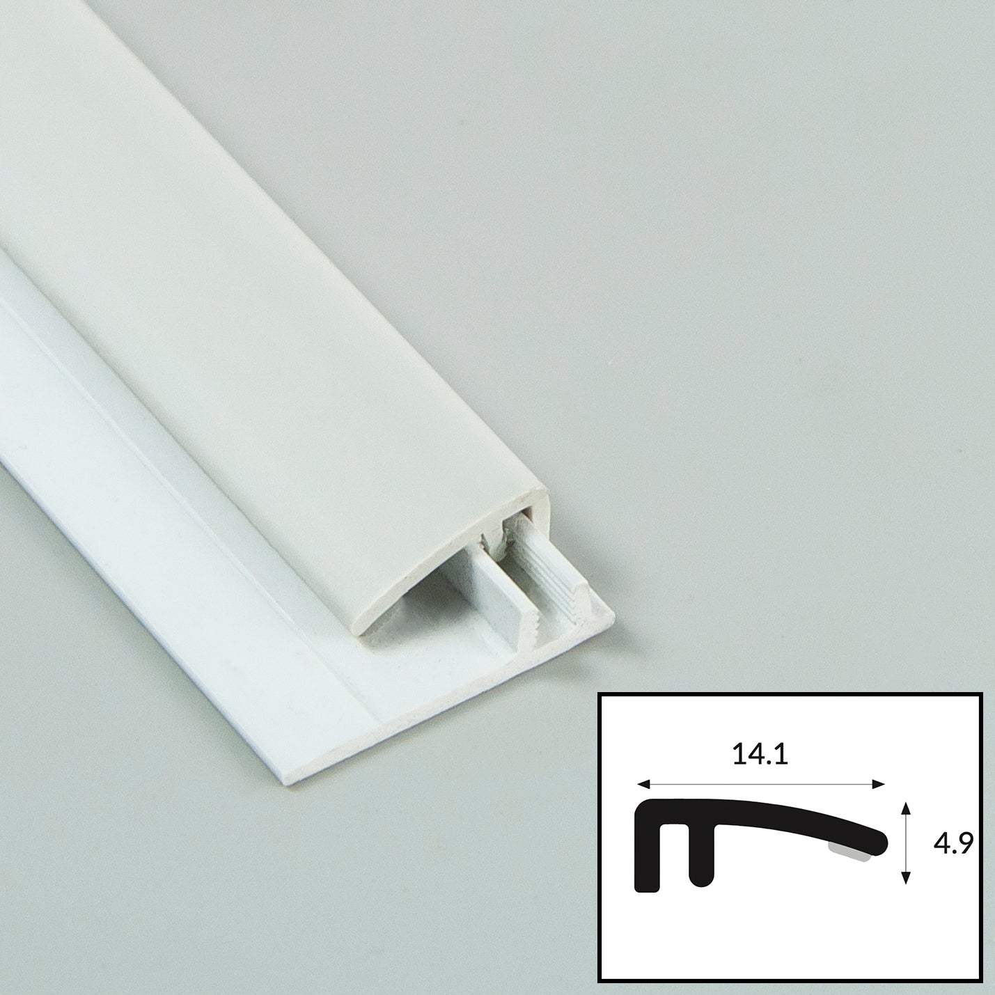 PVC 2-Part Capping Profile with Satin Finish
