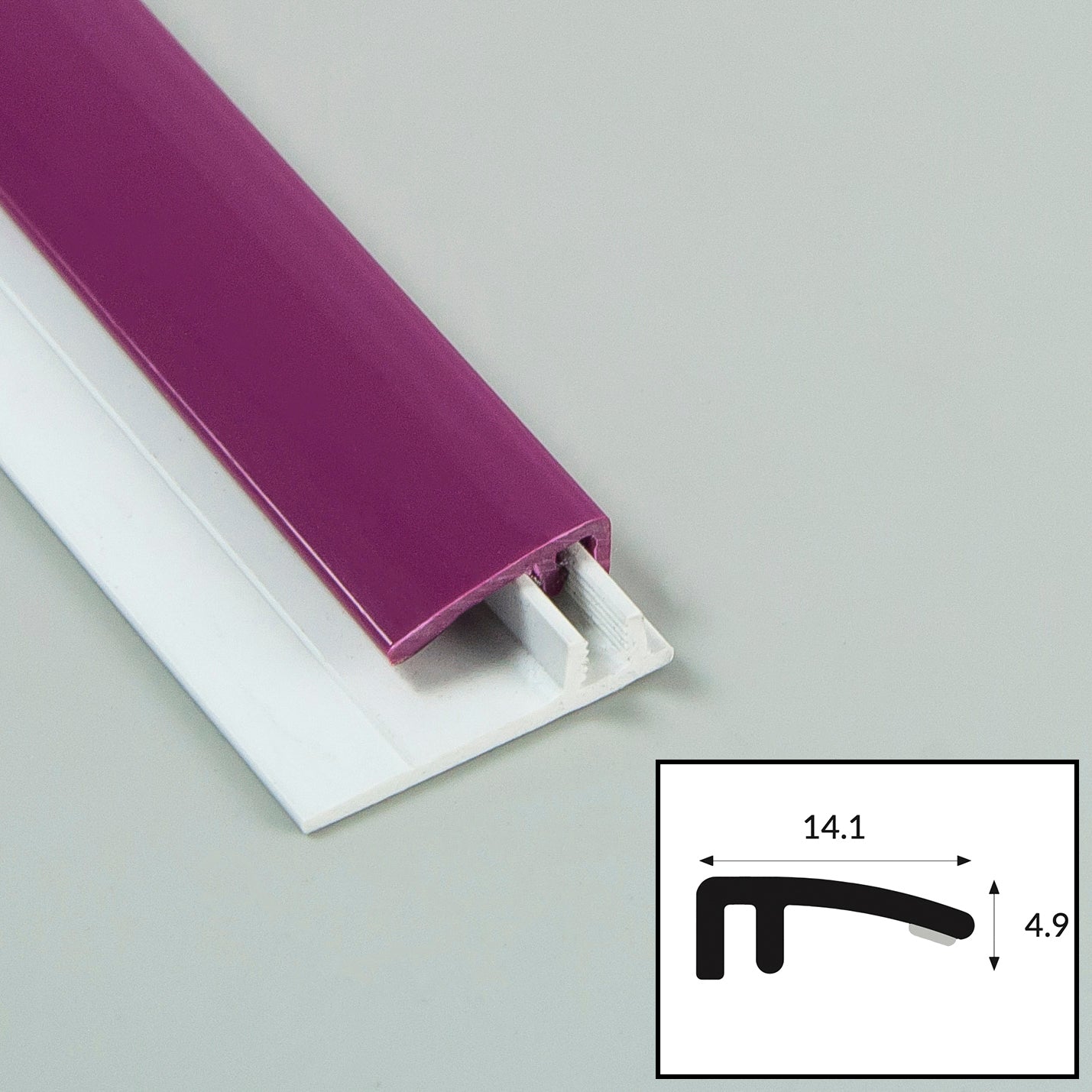 PVC 2-Part Capping Profile with Satin Finish