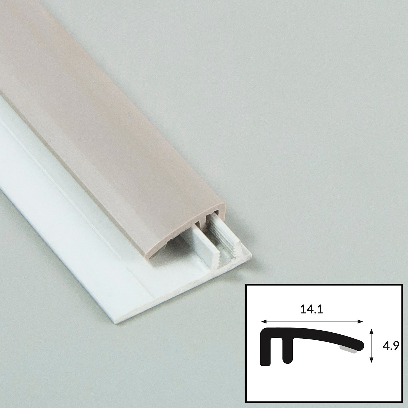 Sandstone PVC 2-Part Capping Profile with Satin Finish