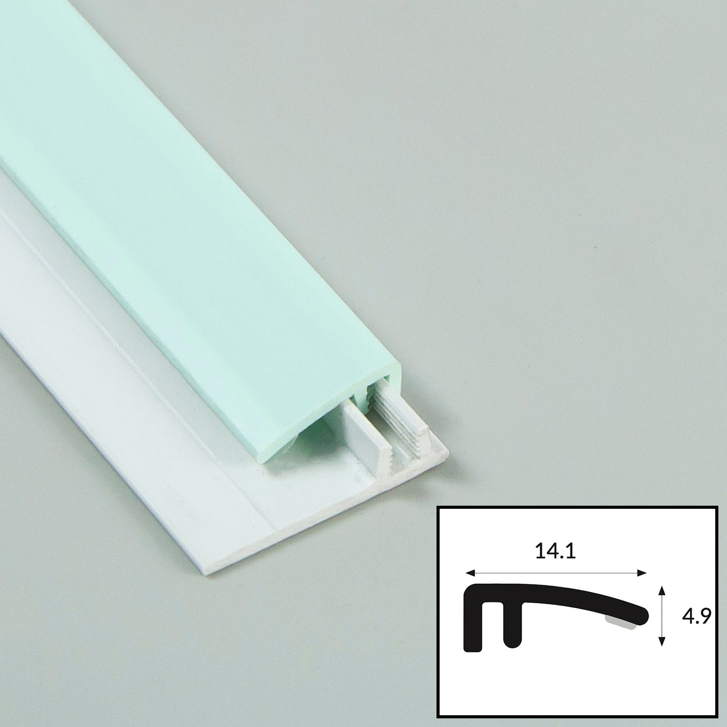 Willow (Green) PVC 2-Part Capping Profile with Satin Finish