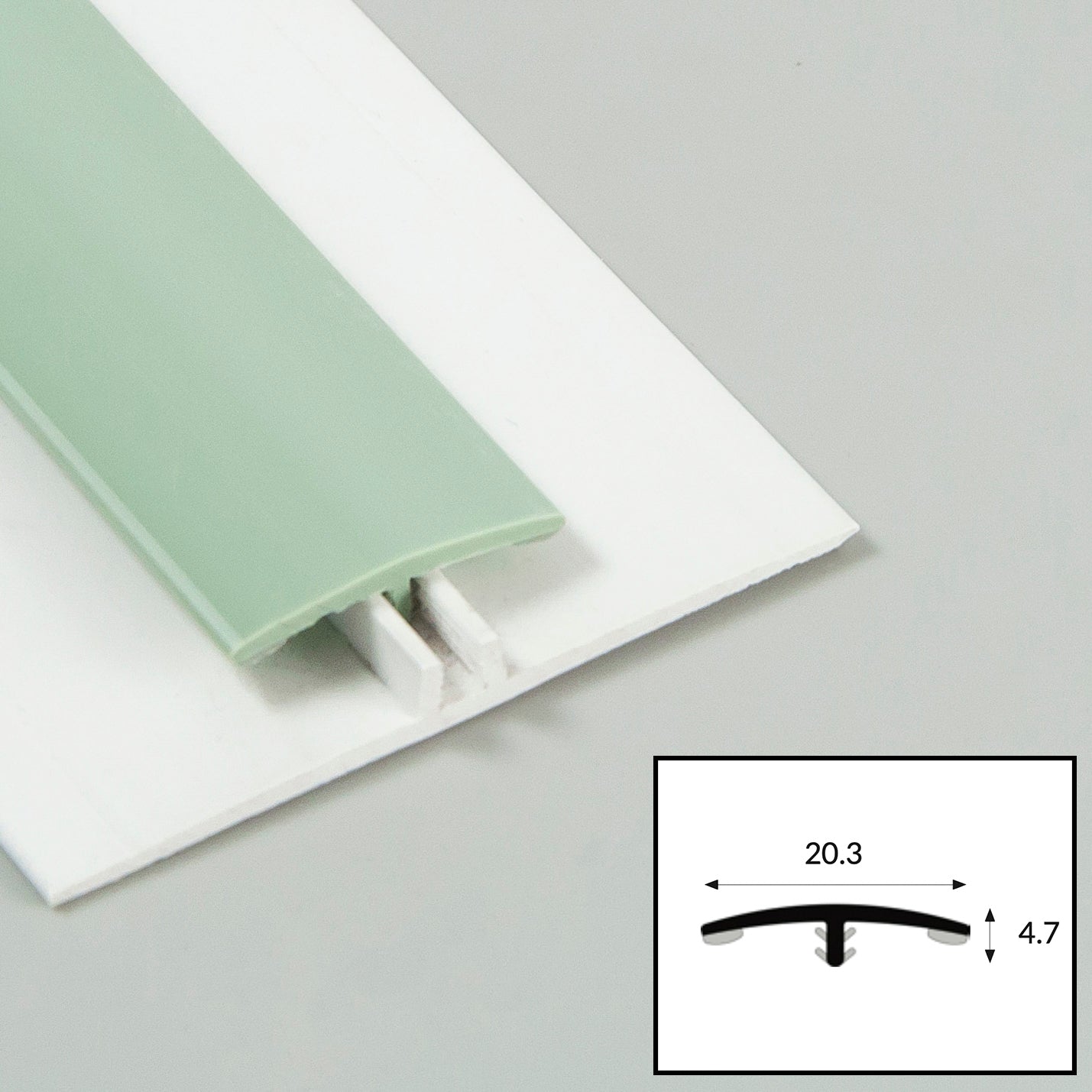 Avocado (Green) PVC 2-Part Joiner/Division Bar with Satin Finish