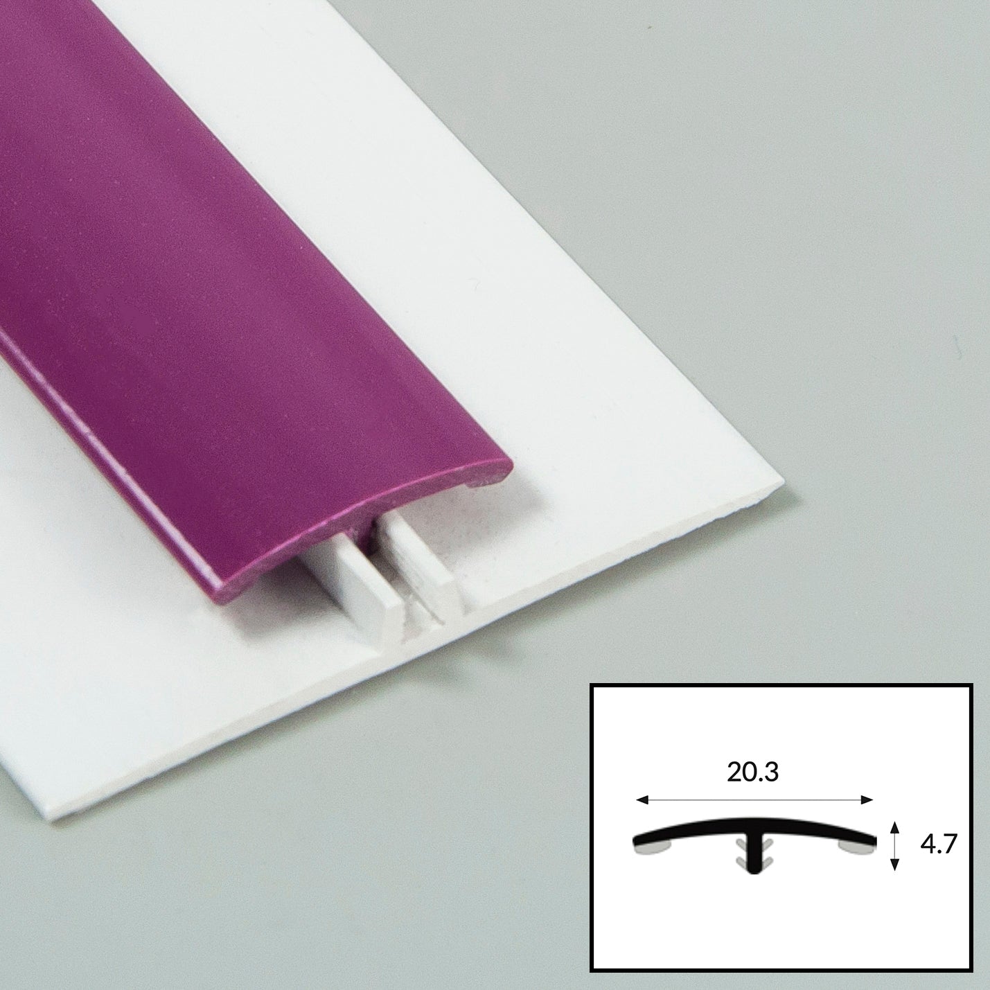 PVC 2-Part Joiner/Division Bar with Satin Finish