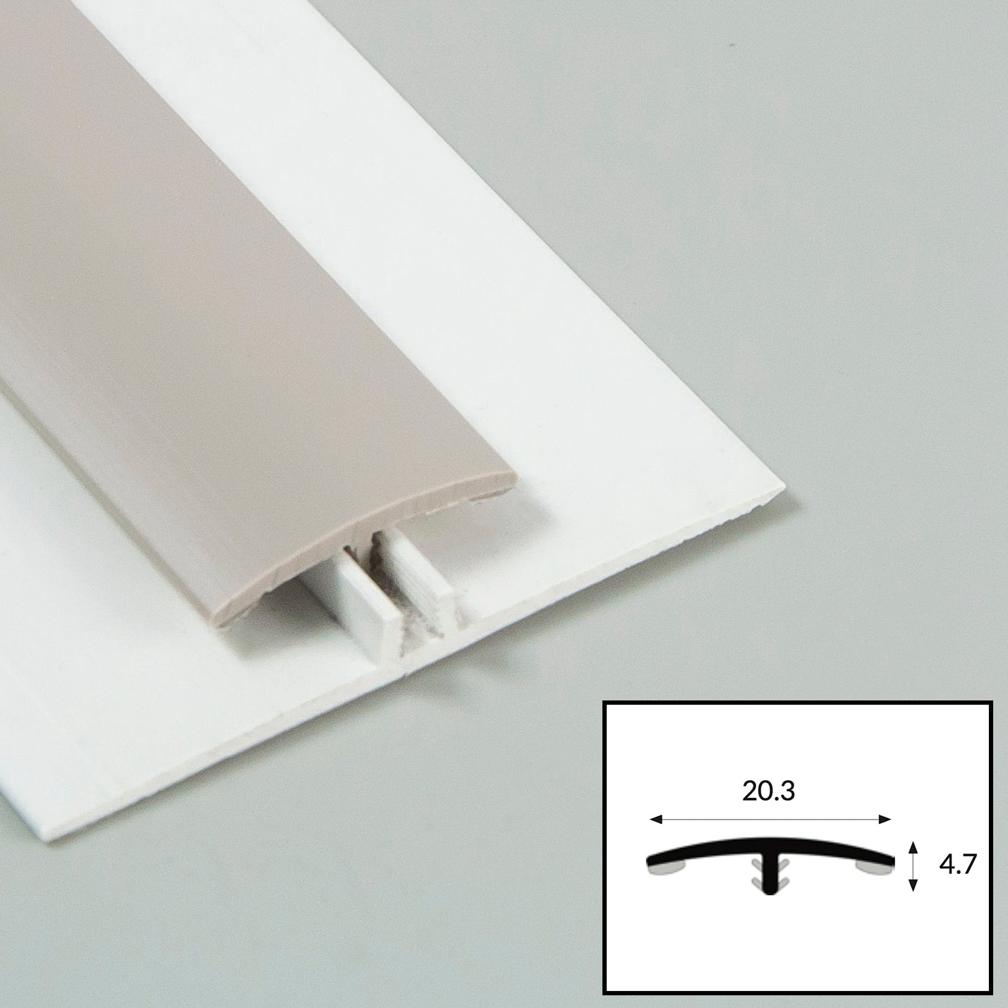 Sandstone PVC 2-Part Joiner/Division Bar with Satin Finish