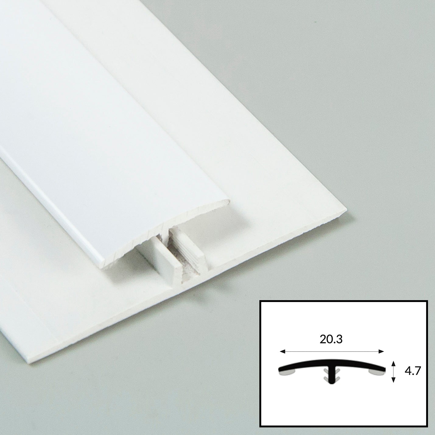PVC 2-Part Joiner/Division Bar with Satin Finish