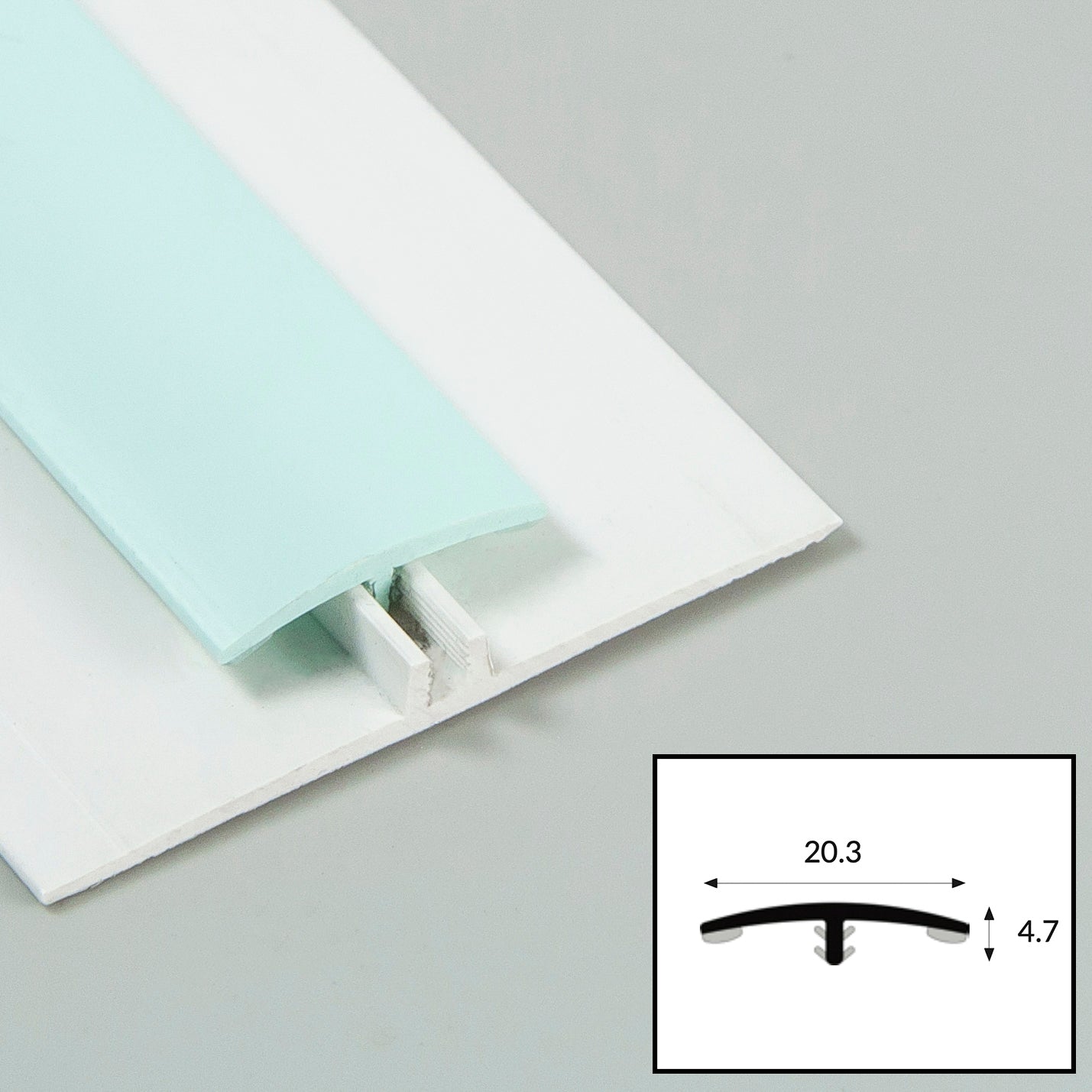 Willow (Green) PVC 2-Part Joiner/Division Bar with Satin Finish