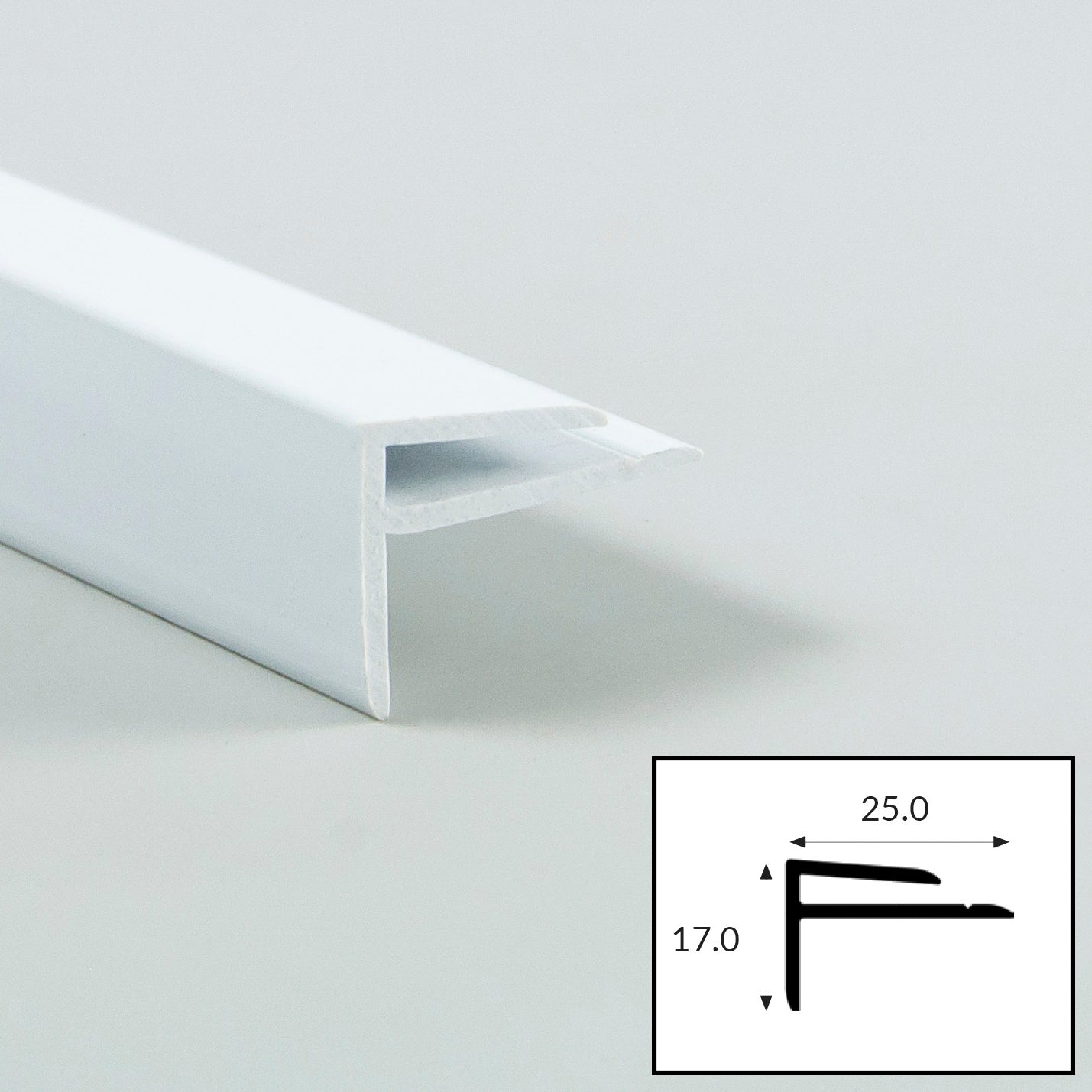 Clay (Grey) PVC External Corner Profile with Satin Finish