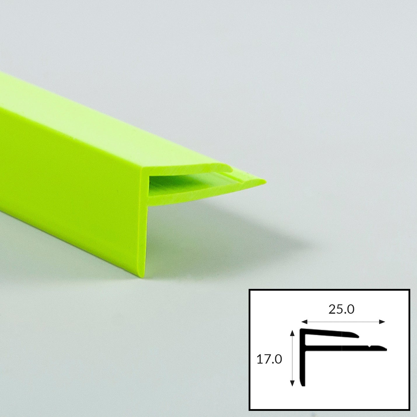 Lime (Green) PVC External Corner Profile with Satin Finish