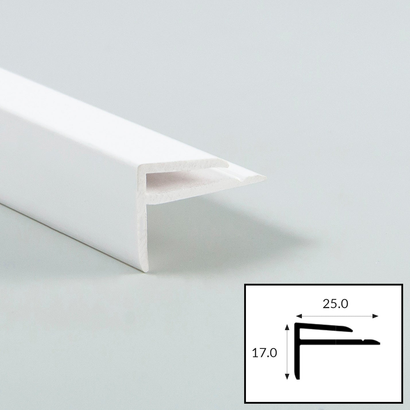 Linen PVC External Corner Profile with Satin Finish