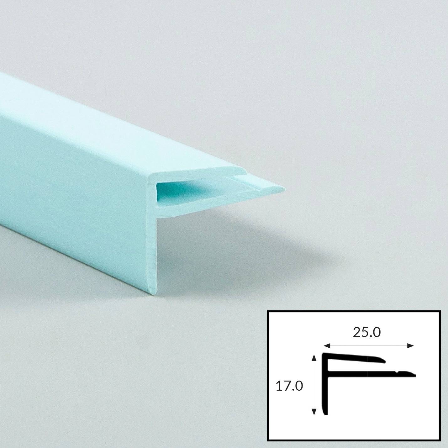 Mint PVC External Corner Profile with Satin Finish