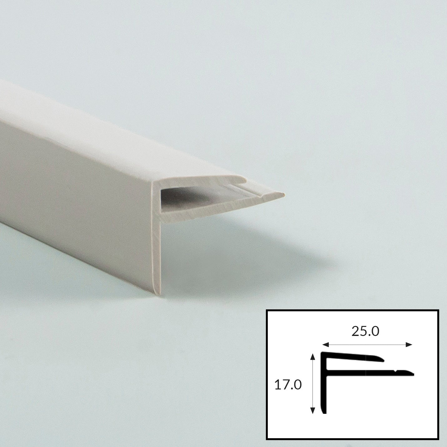 Sandstone PVC External Corner Profile with Satin Finish