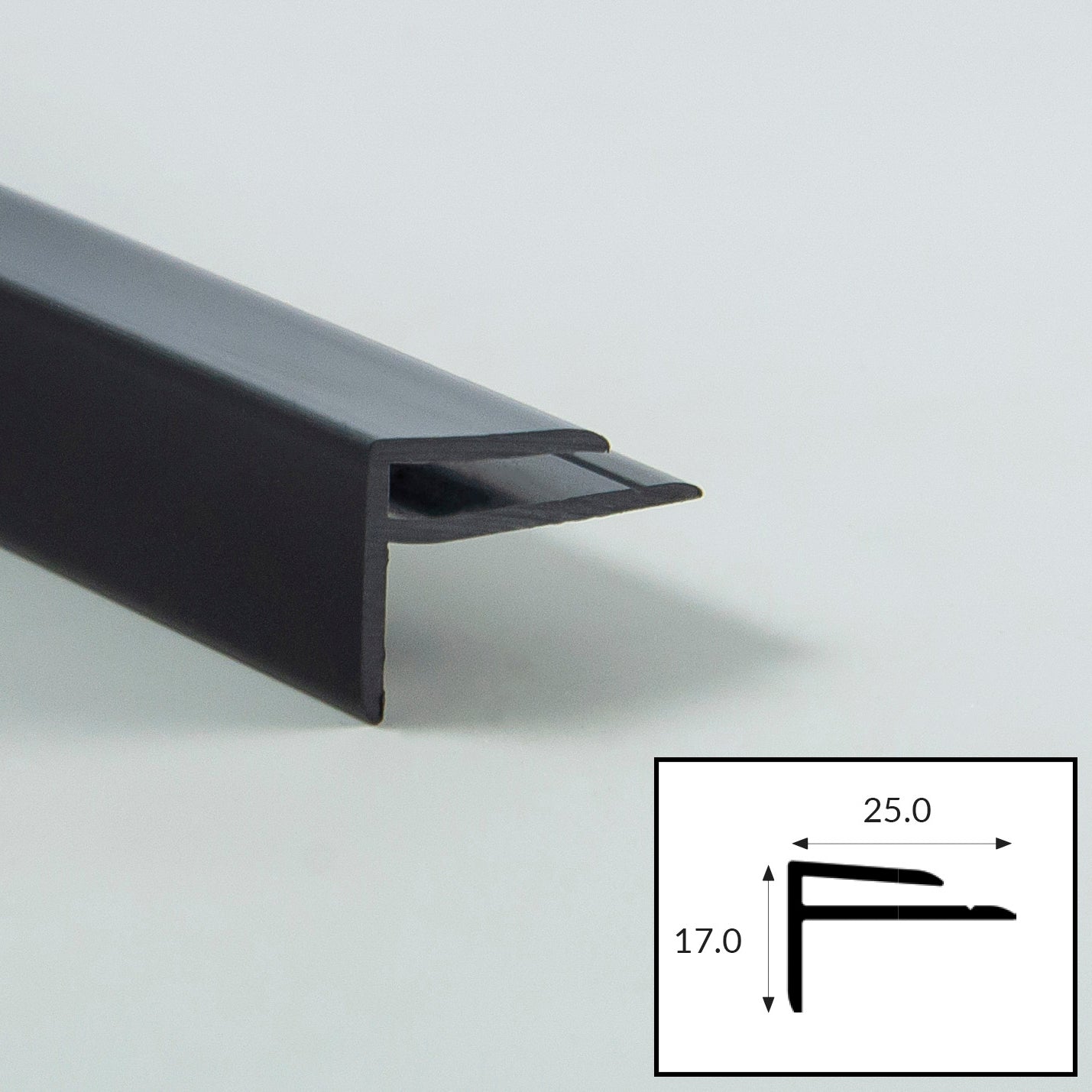 Slate (Grey) PVC External Corner Profile with Satin Finish