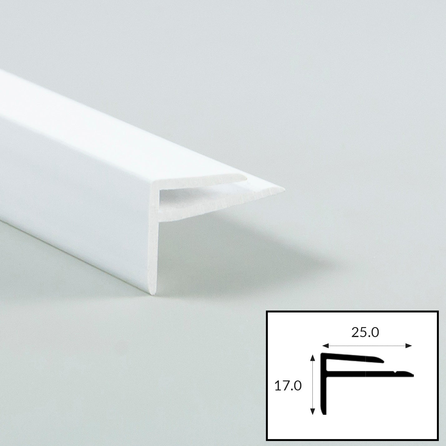 PVC External Corner Profile with Satin Finish
