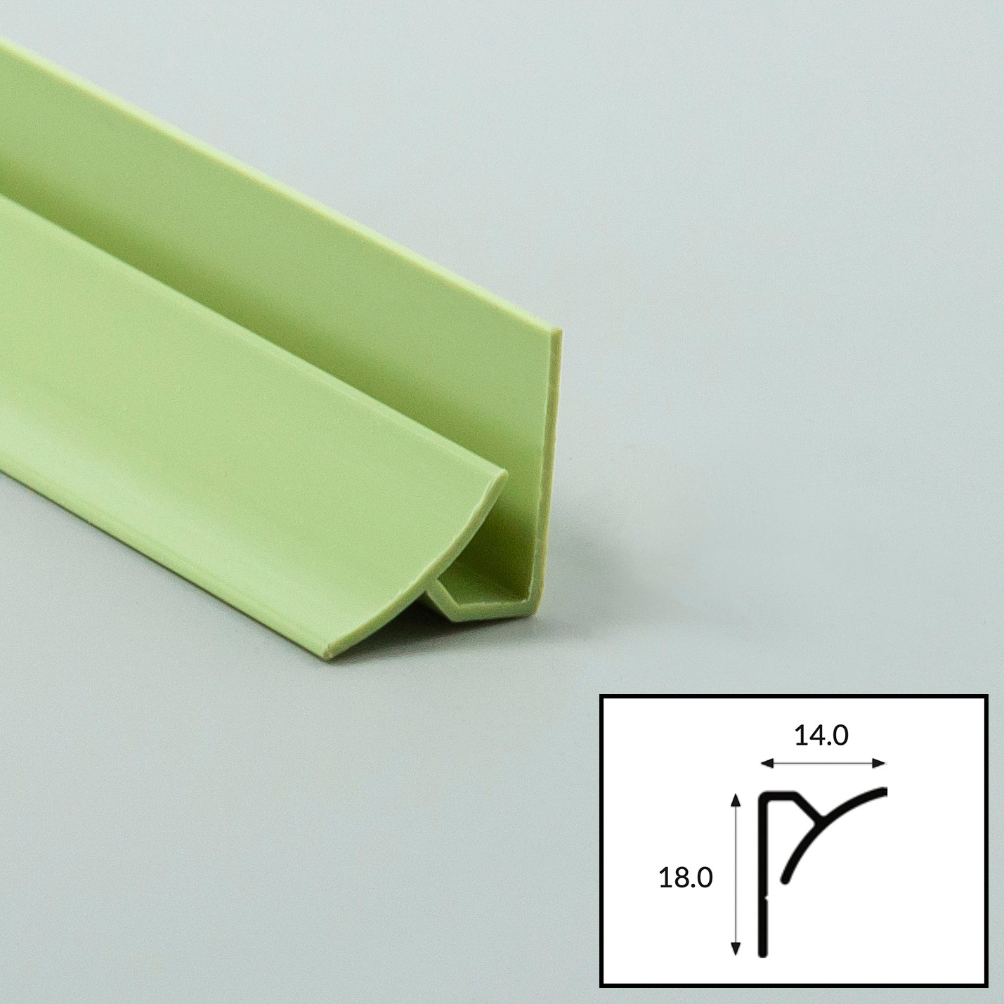 Grape PVC Internal Corner Profile with Satin Finish