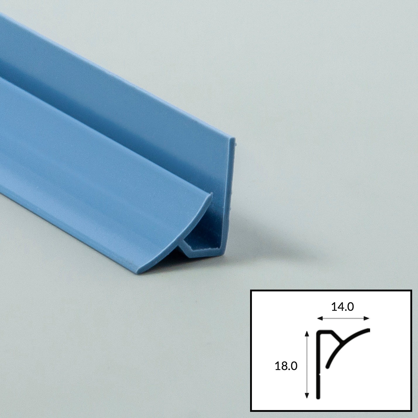 Lagoon (Blue) PVC Internal Corner Profile with Satin Finish