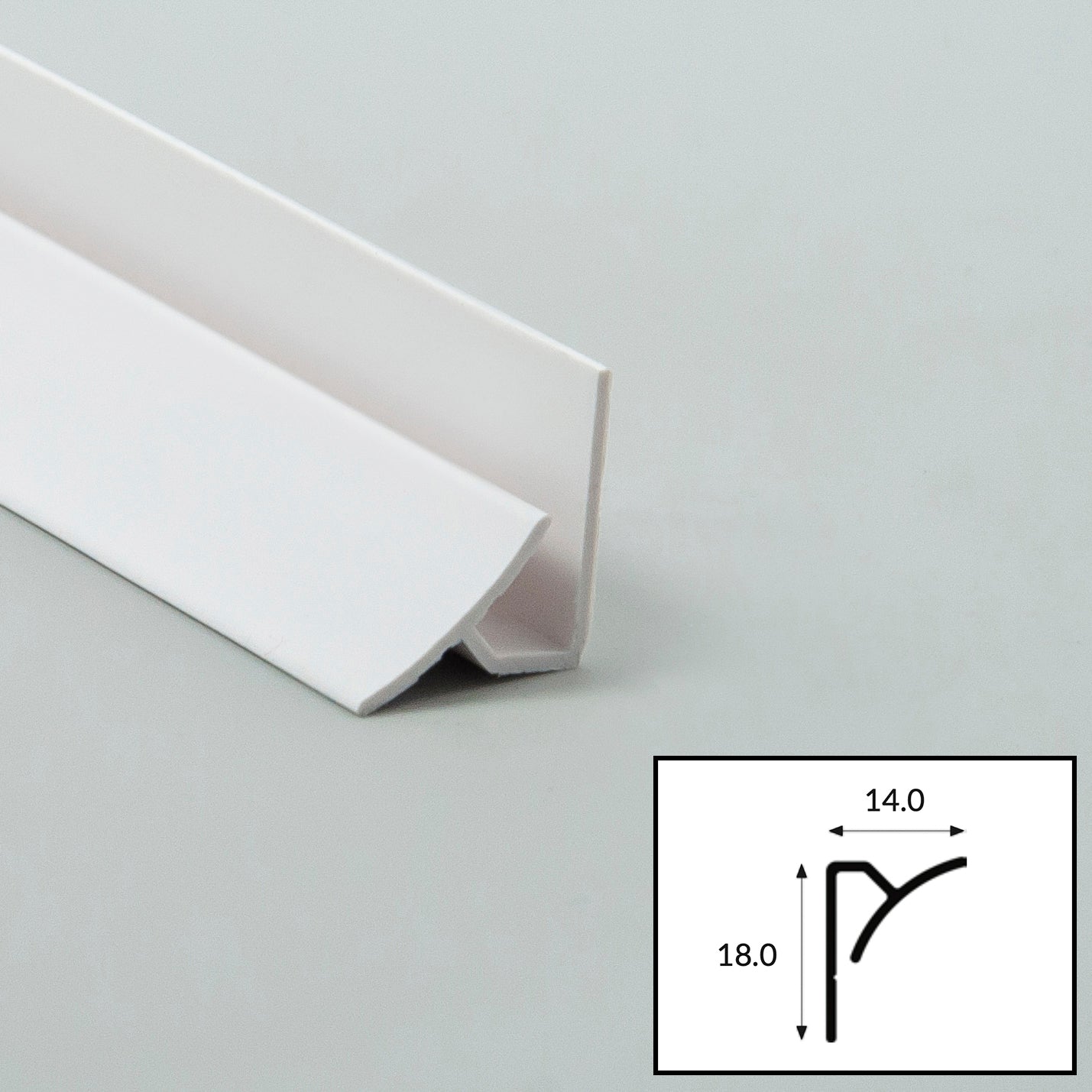 Linen PVC Internal Corner Profile with Satin Finish