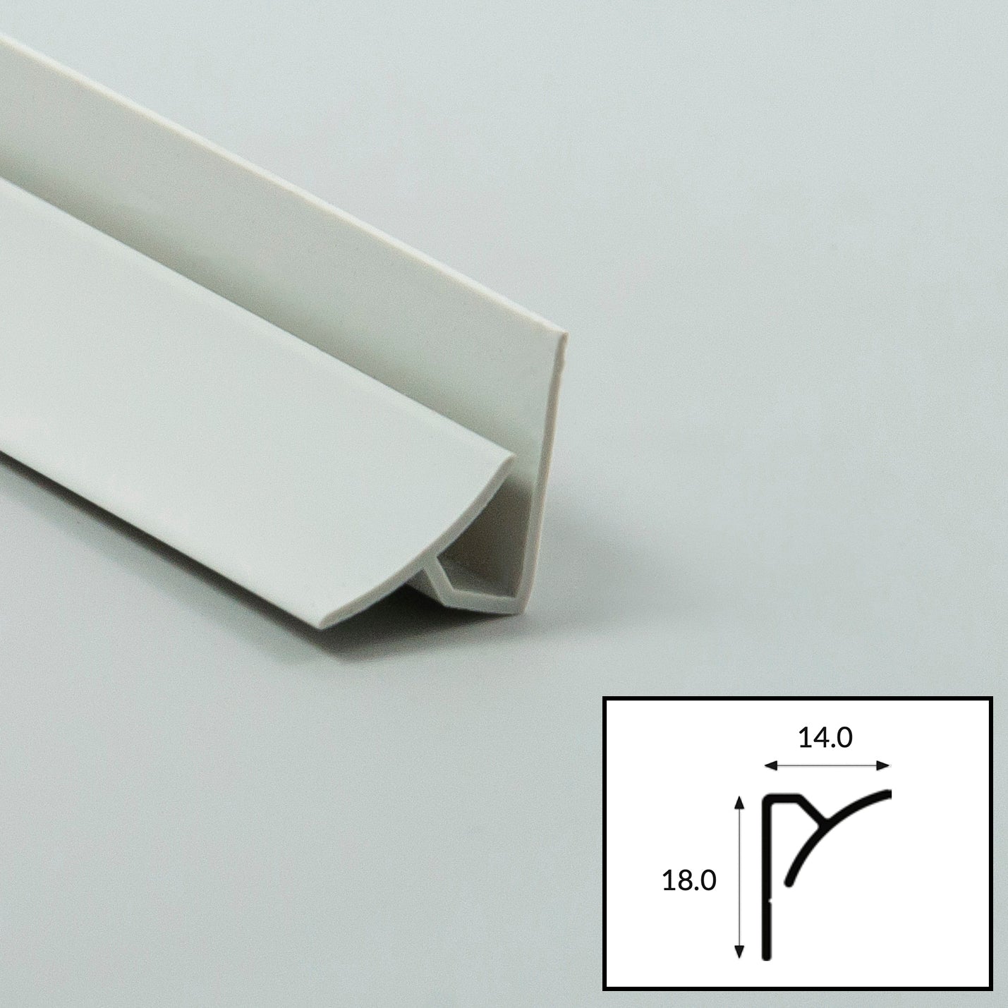 PVC Internal Corner Profile with Satin Finish