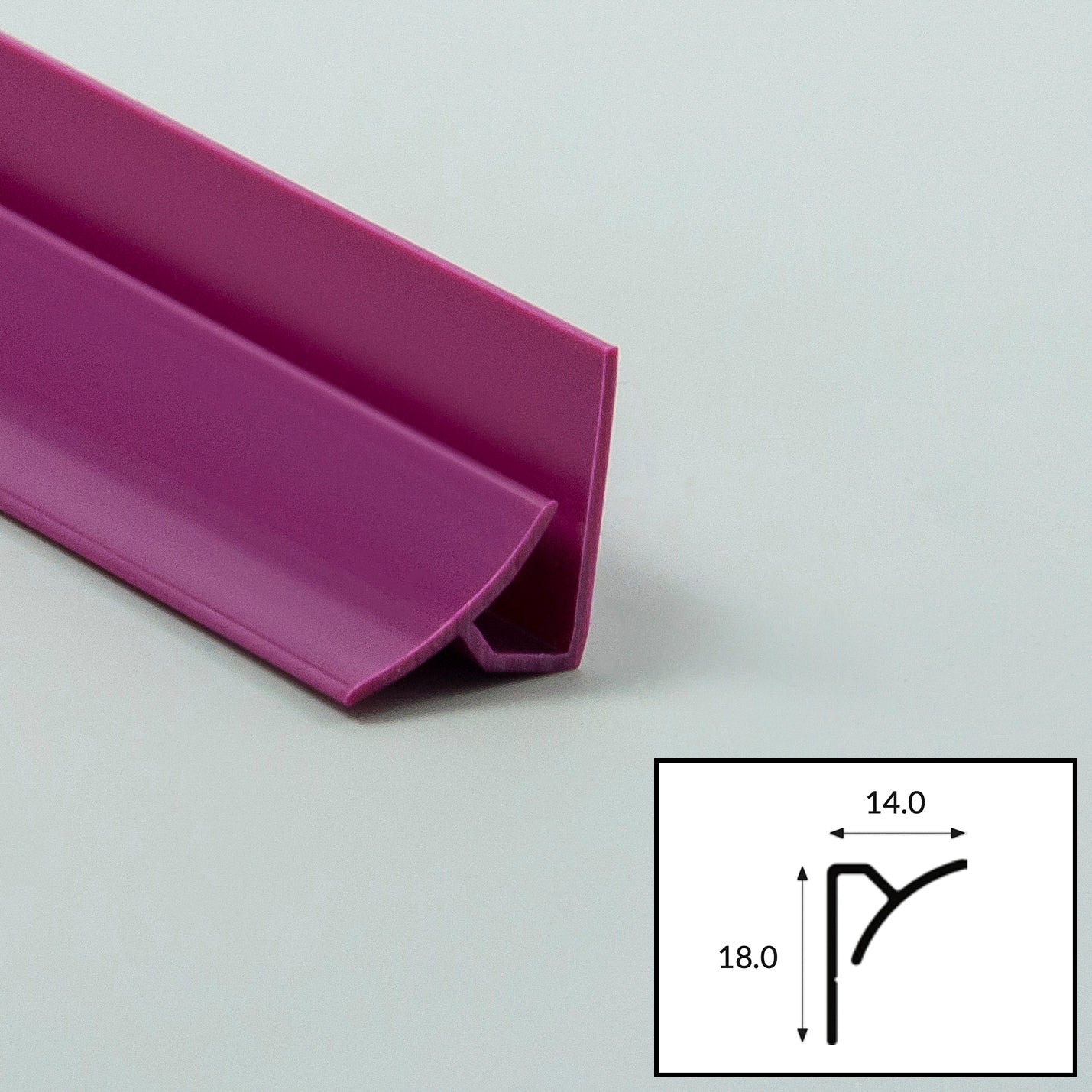 PVC Internal Corner Profile with Satin Finish