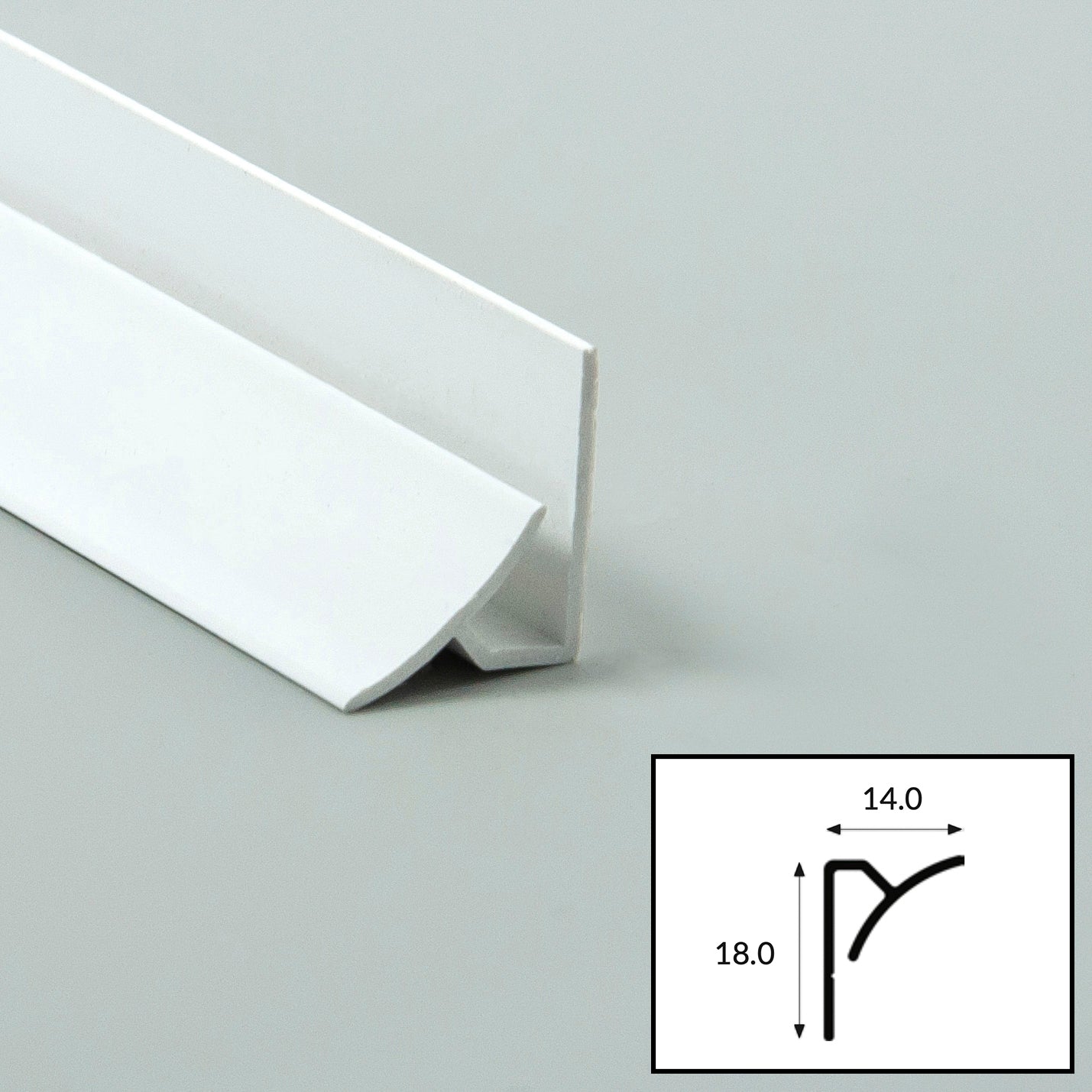 PVC Internal Corner Profile with Satin Finish
