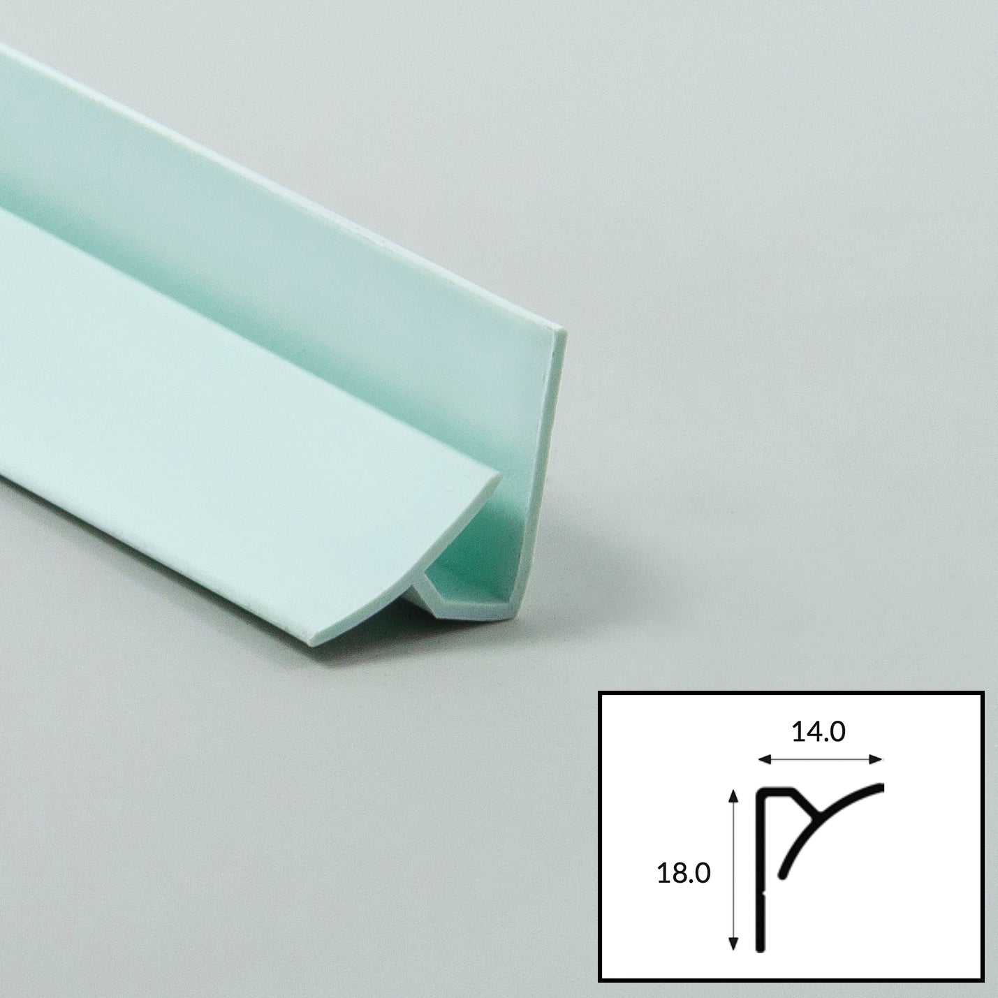 Willow (Green) PVC Internal Corner Profile with Satin Finish